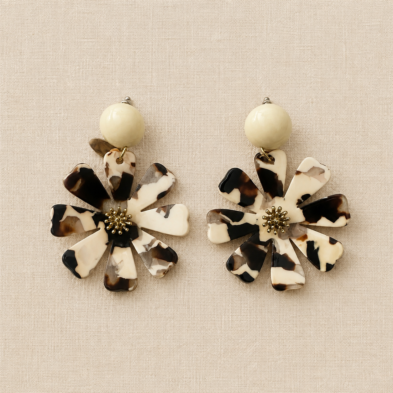 Dalhia – Boucles d’oreilles fleurs en acétate - 5 coloris
