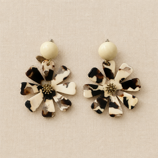 Dalhia – Boucles d’oreilles fleurs en acétate - 5 coloris