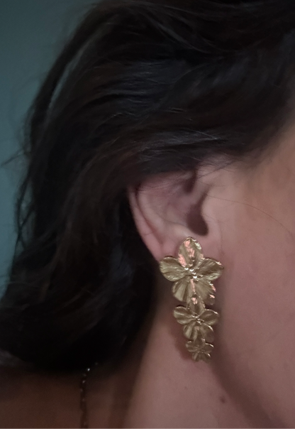 Boucles d’oreilles fleurs en acier inoxydable 304L – Ultra légères et tendance