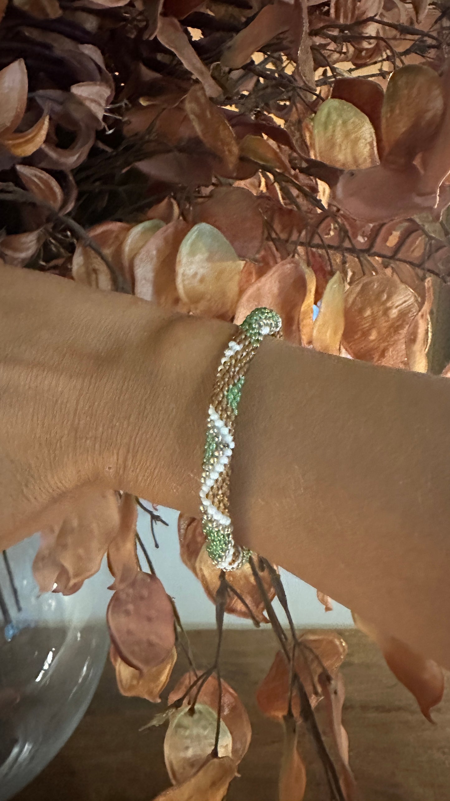 Bracelet népalais SA-130 ethnic vert