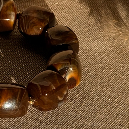 Bracelet élastique Ice chocolat marbré