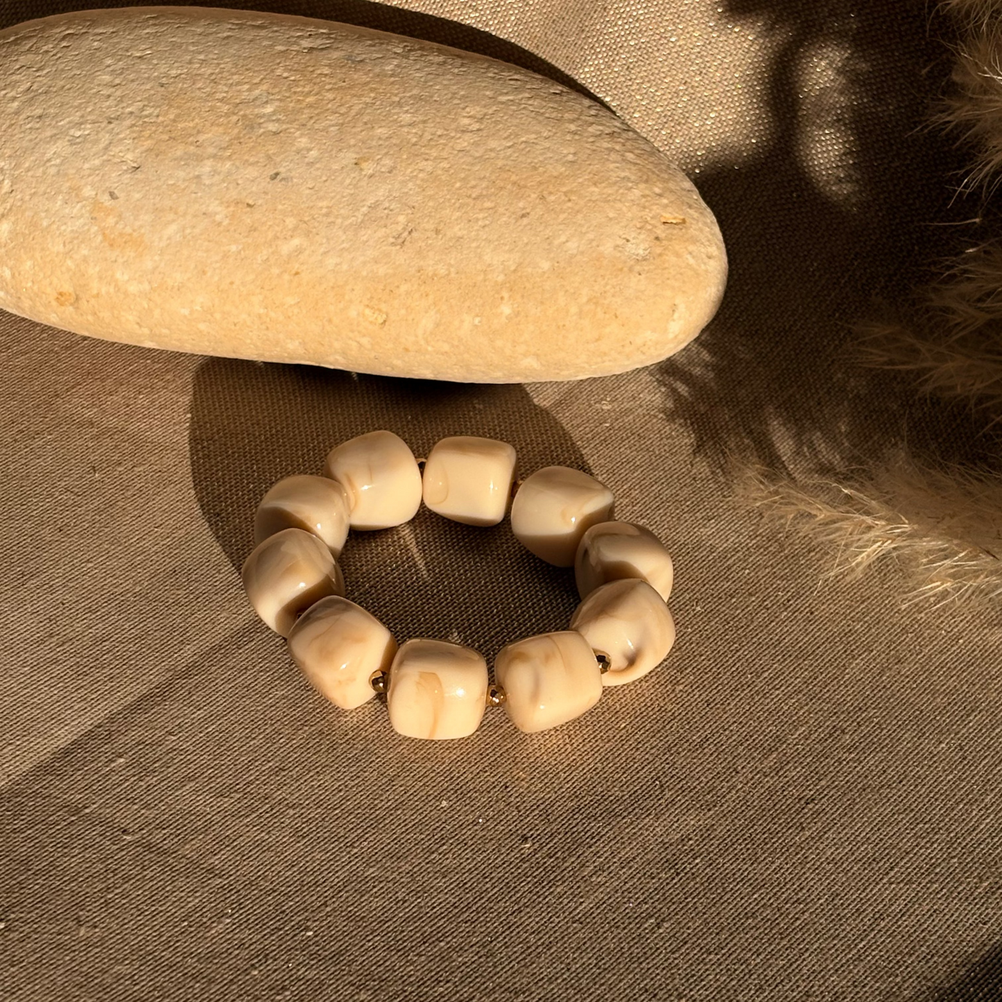 Bracelet élastique Ice crème marbré