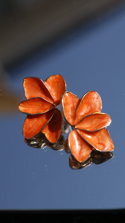 Boucles d’oreilles Soléa – demi-fleur