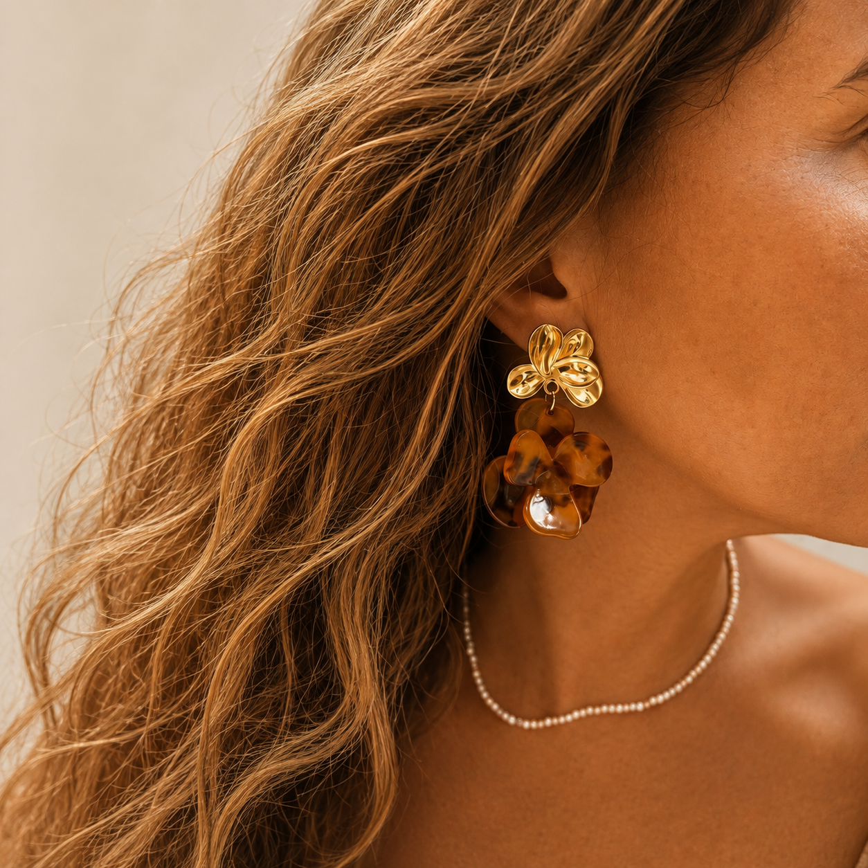 Aura – Boucles d’oreilles fleurs en acétate - 5 coloris Trésors de Ava