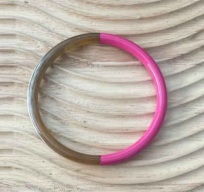 Bracelet framboise en corne naturelle