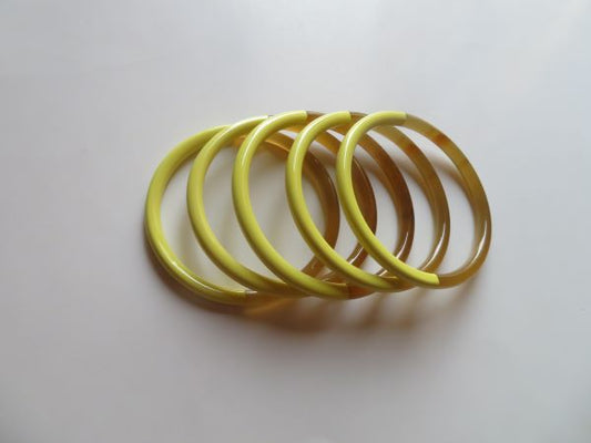 Bracelet jaune en corne naturelle