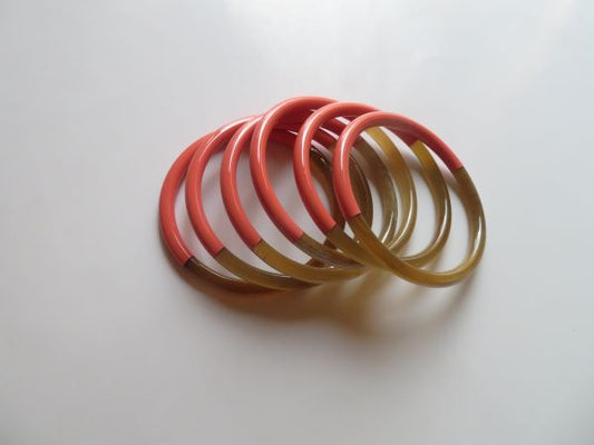 Bracelet corail en corne naturelle